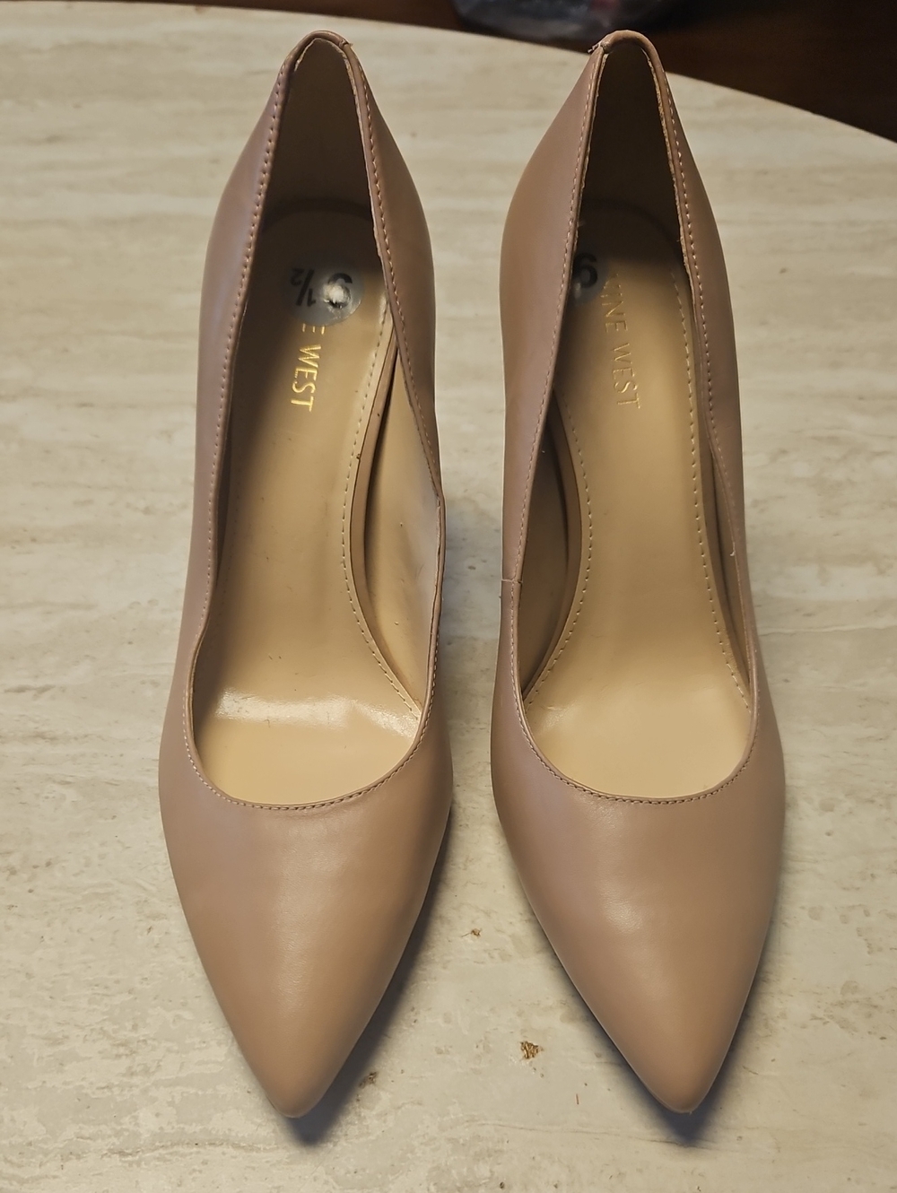Nine West Blush Pointed-Toe Leather Pumps